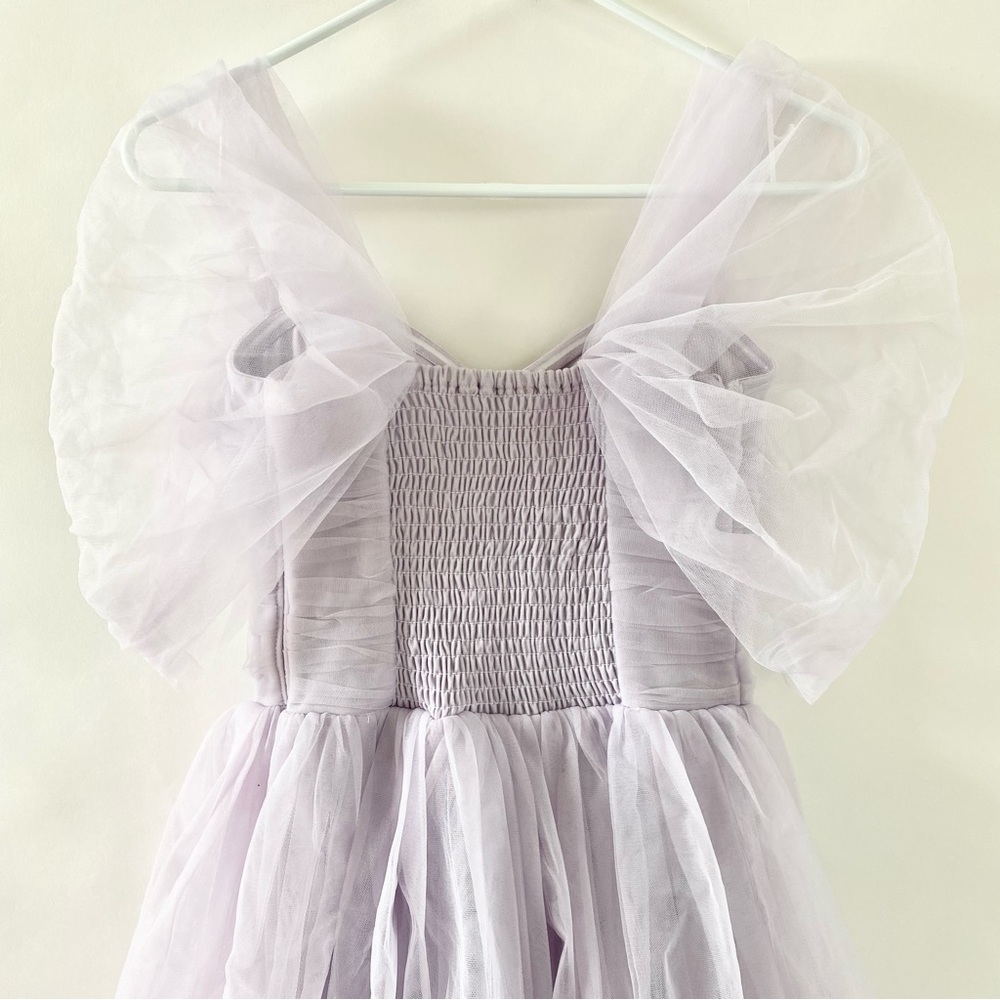 NWT Lace & Beads Lavender Tulle Maxi Gown Dress 2 - Picture 10 of 16